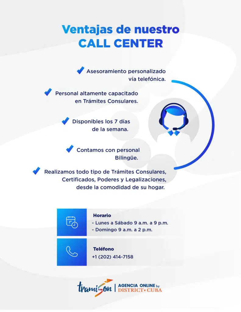 Nuestra Agencia de trámites online cuenta con un servicio gratuito de Call Center