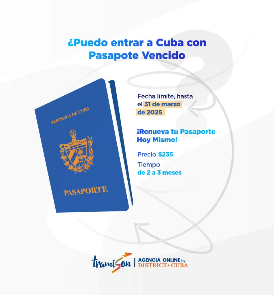 ¿Hasta cuándo puedes entrar a Cuba con el Pasaporte Cubano Vencido?